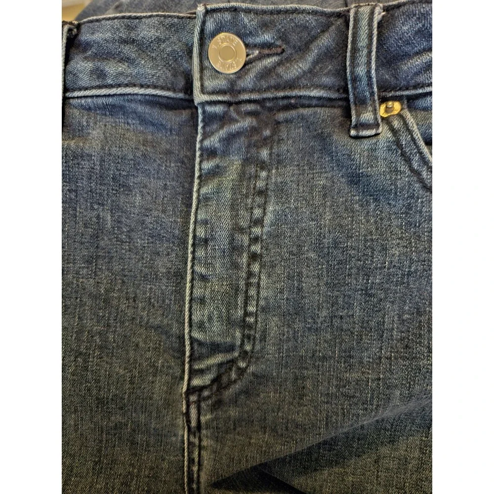 1. STATE SKINNY‎ HIGH RISE Med. Wash Distress Raw Hems Skinny Jeans Sz 29